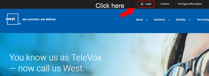 televox homepage login button